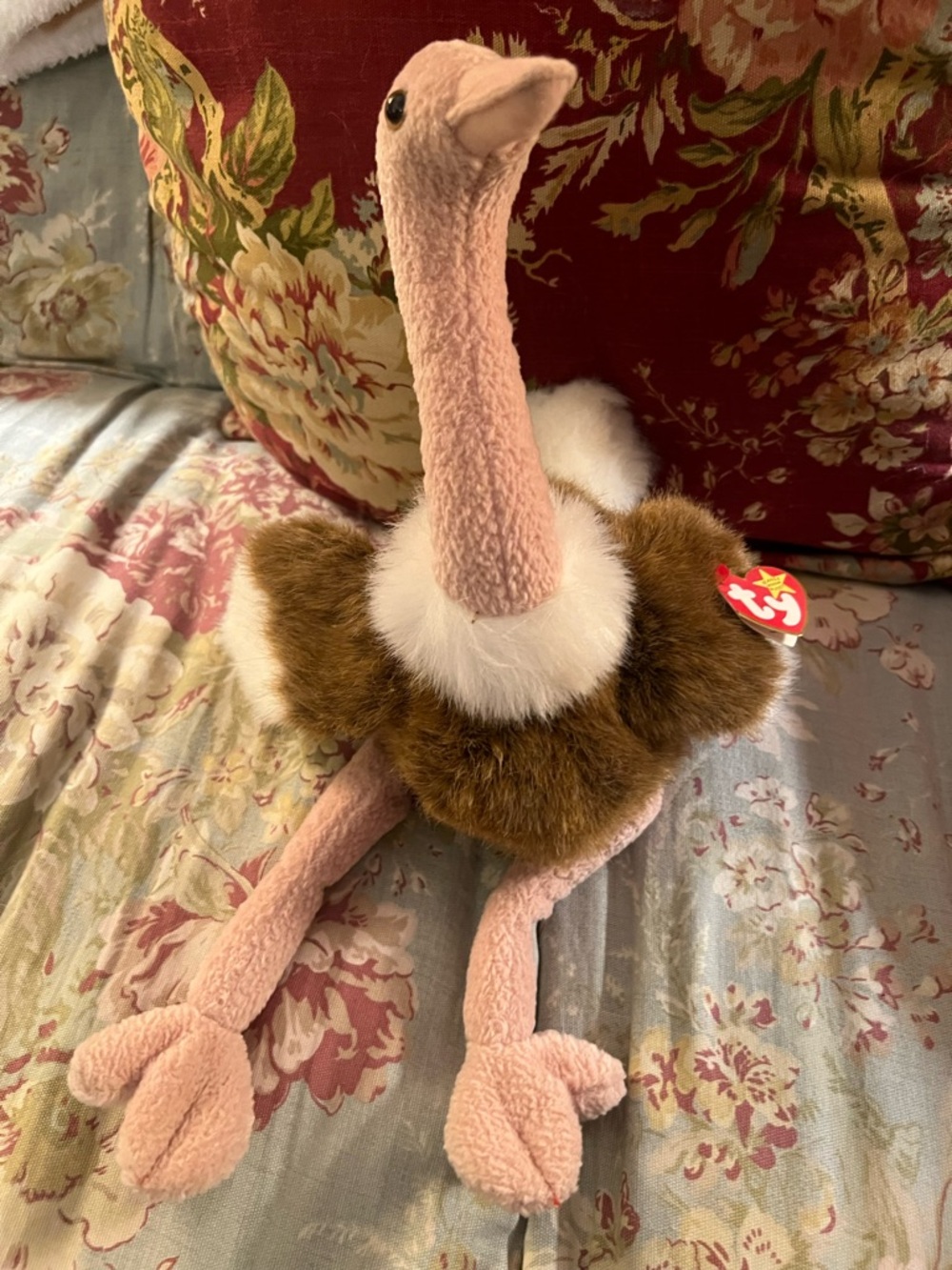 Ty Plush Ostrich Stretch in Brown and White